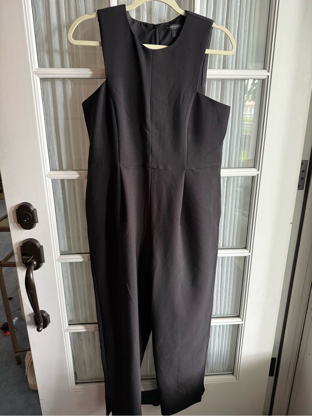 Banana Republic Women's 8 Petite Black Sleeveless Jumpsuit Classic Workwear